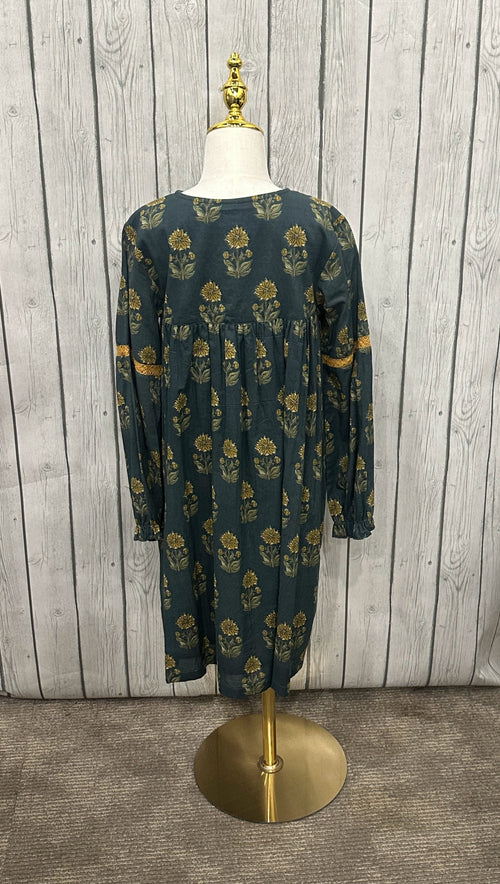 Girls Esti Dress(Moss Green)