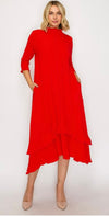 The Joy Dress-Red