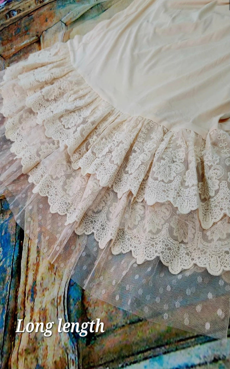 Tiered Lace Slip Extender- Tall Dress Like An Angel Tiered Lace Slip Extender- Tall Dress Like An Angel