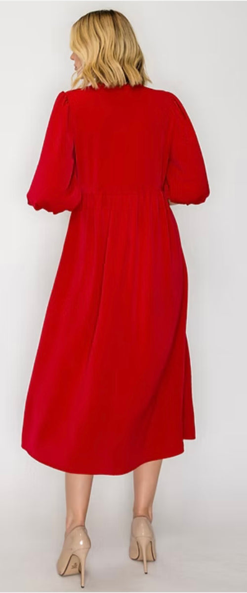 The Alice Dress-Dark Red