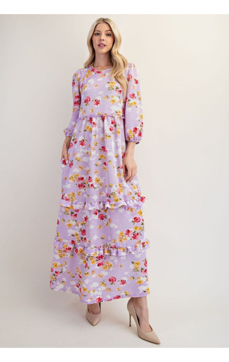 The Ada Dress- Lilac Floral