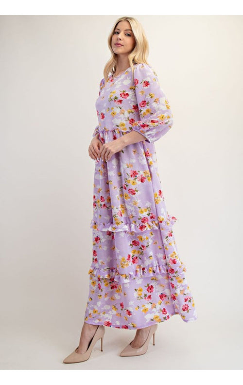 The Ada Dress- Lilac Floral