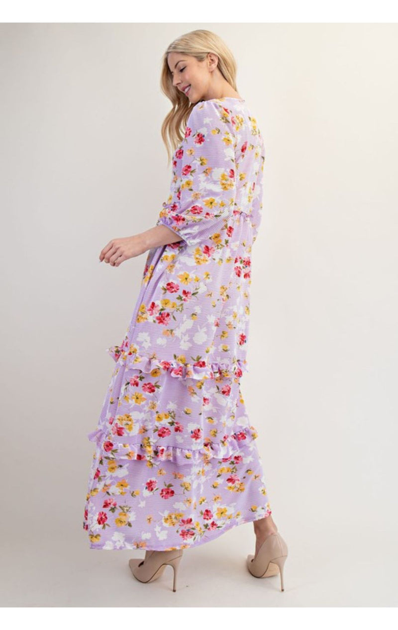 The Ada Dress- Lilac Floral