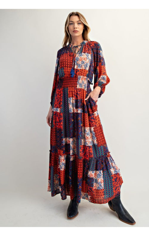 The Blakely Dress(Spicy Blueberry)