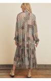 Patchwork Maxi Dress(Multi)