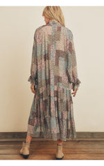 Patchwork Maxi Dress(Multi)
