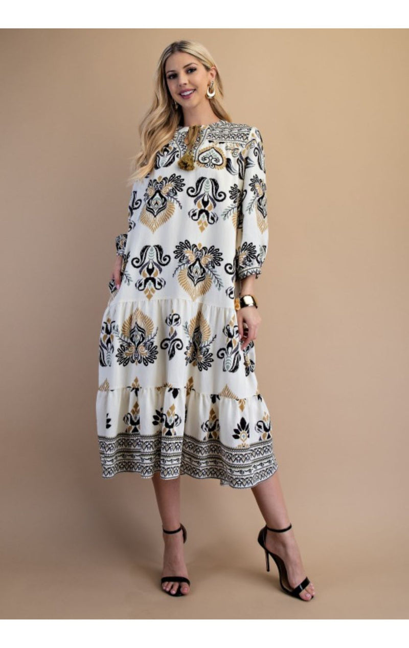 The Brecken Dress(Black Mix)