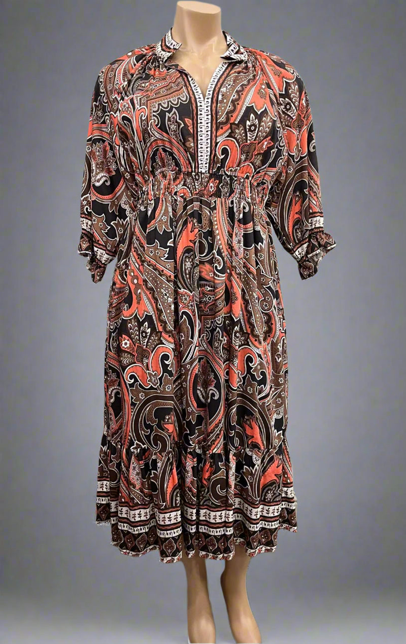 The Claire Dress(Brown)