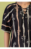 The Ella Top(Black/Peach)