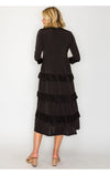 The Emmie Ruffle Dress-Black