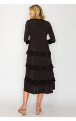 The Emmie Ruffle Dress-Black