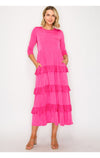 The Emmie Ruffle Dress-Pink