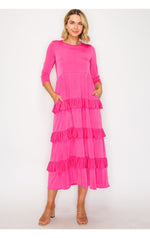 The Emmie Ruffle Dress-Pink