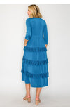 The Emmie Ruffle Dress-Teal