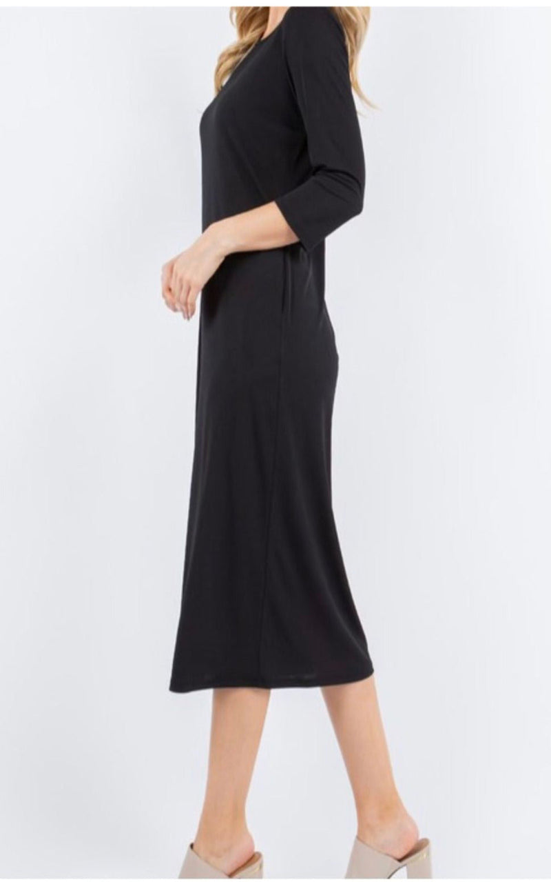 3/4" Sleeve Layering Dress Dress Like An Angel 3/4" Sleeve Layering Dress Dress Like An Angel