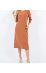 3/4" Sleeve Layering Dress ~ 8 Colors