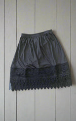 Girls Lace Slip Extender- Black