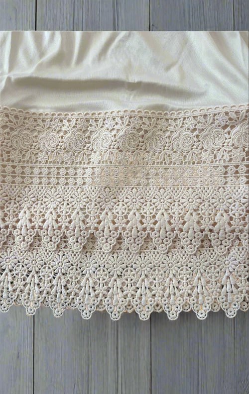 Girls Lace Slip Extender- Cream