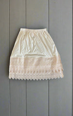 Girls Lace Slip Extender- Cream