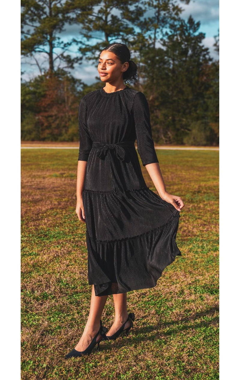 The Pleated Isabel Dress ~ 4 Colors