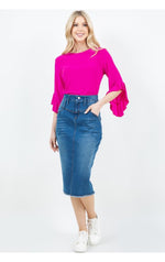 The Jayna Skirt- Indigo