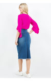 The Jayna Skirt- Indigo