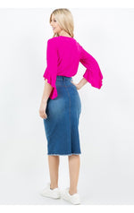 The Jayna Skirt- Indigo