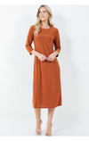 3/4" Sleeve Layering Dress ~ 8 Colors