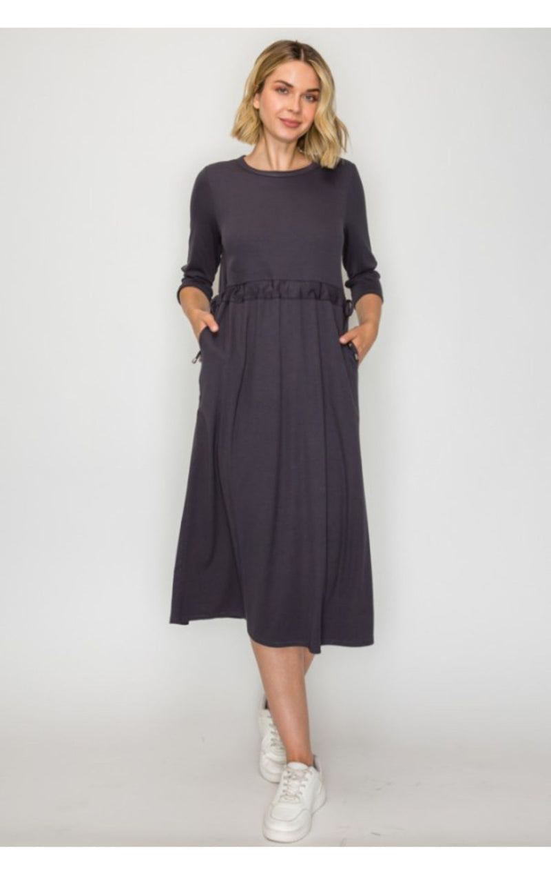 Lounge Dress- Charcoal