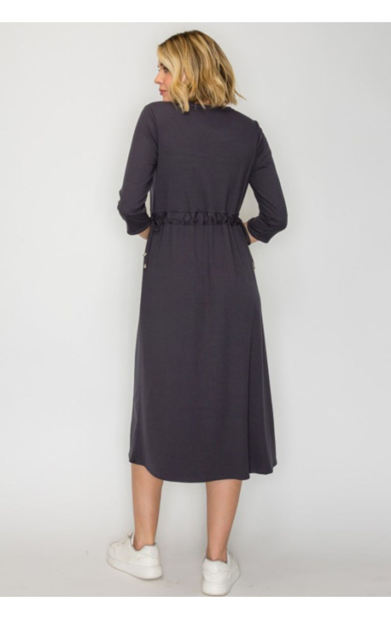 Lounge Dress- Charcoal