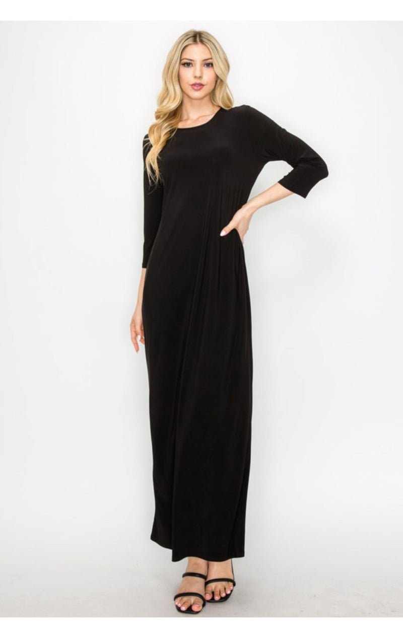 Maxi Layering Dress(Black)