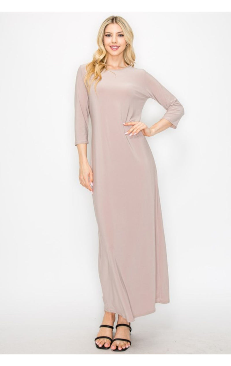 Maxi Layering Dress(Taupe)