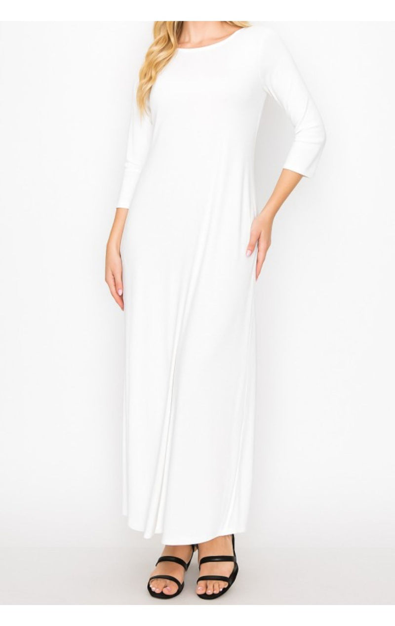 Maxi Layering Dress(White)