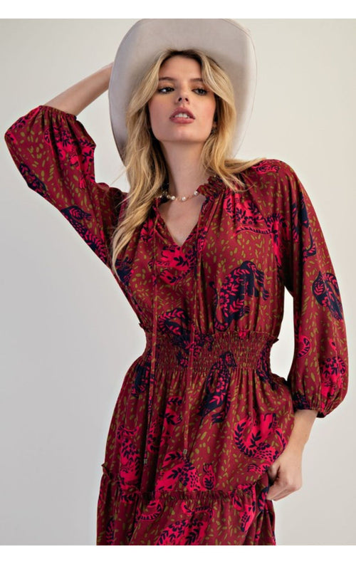 The Millie Dress(Sangria)