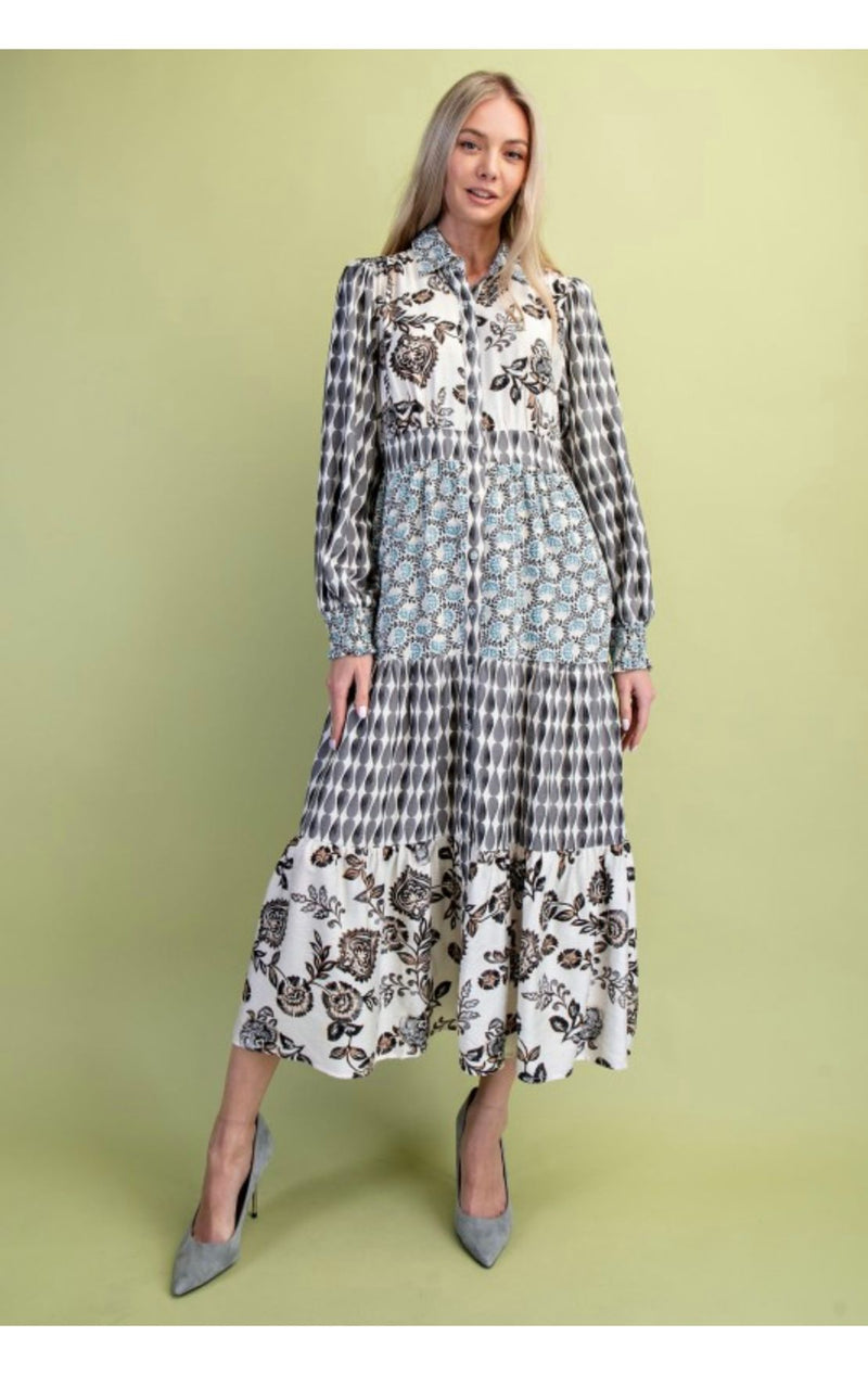 The Oaklee Dress(Black Mix)