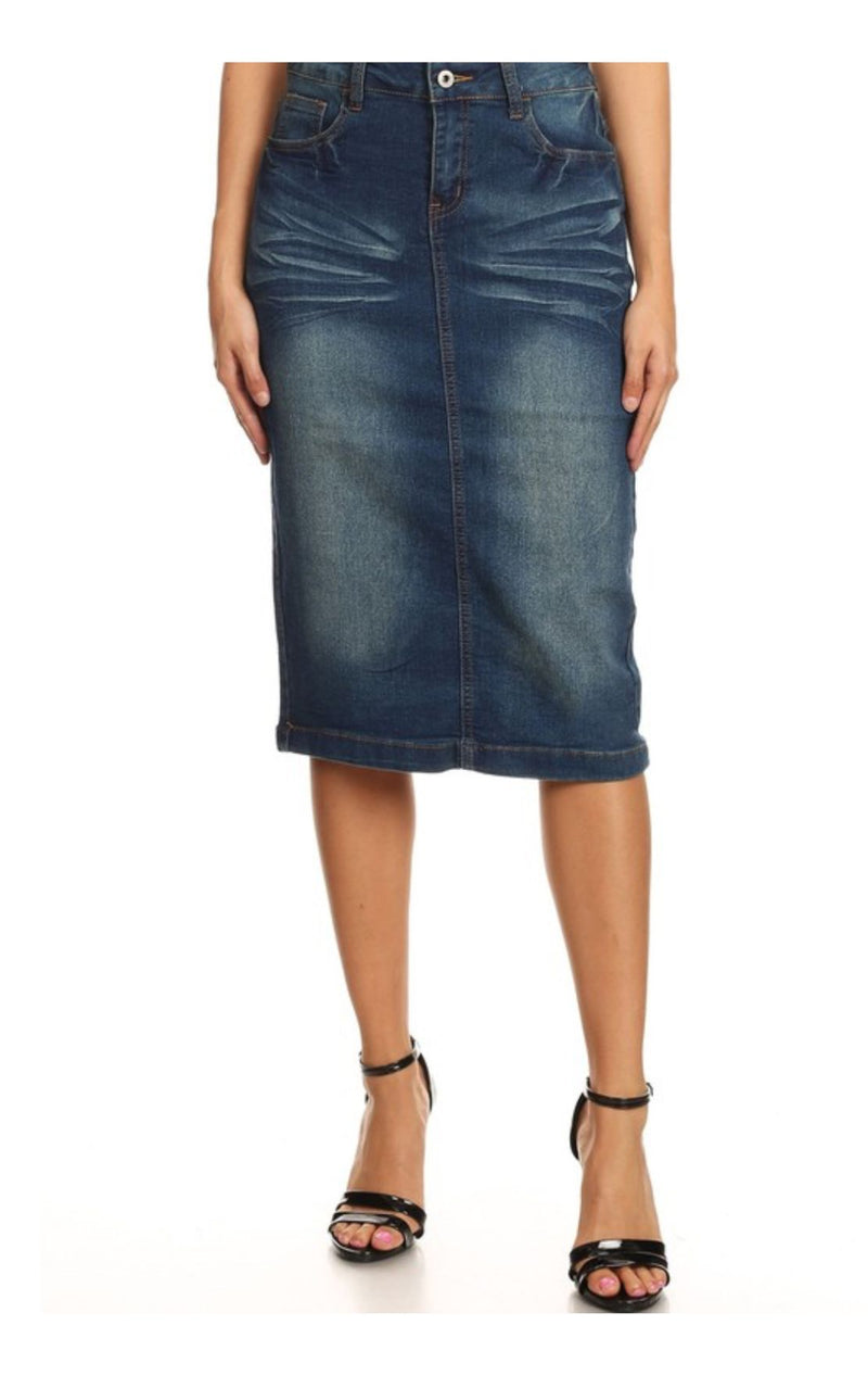 The Reagan Denim Skirt