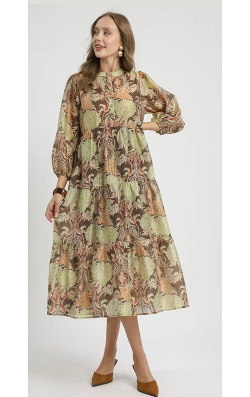 The Riley Dress(Brown)
