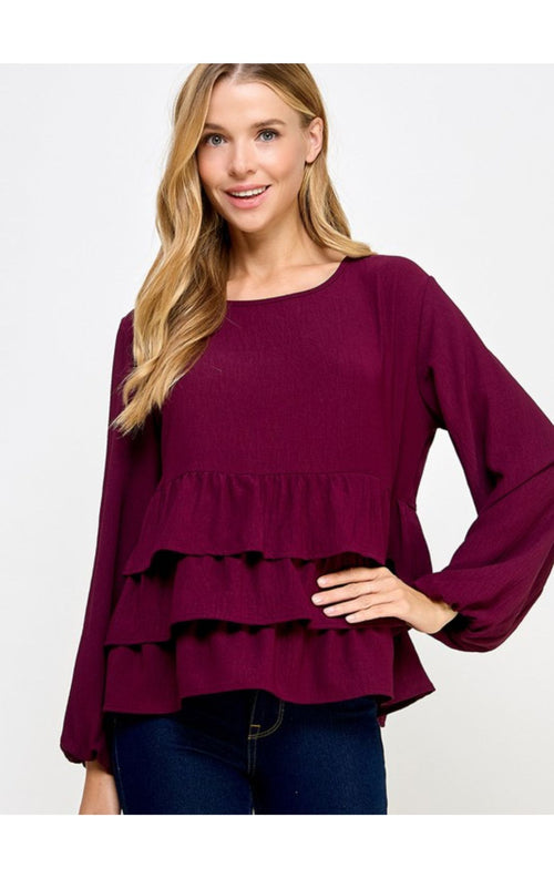 The Thea Tiered Top ~ 2 Colors