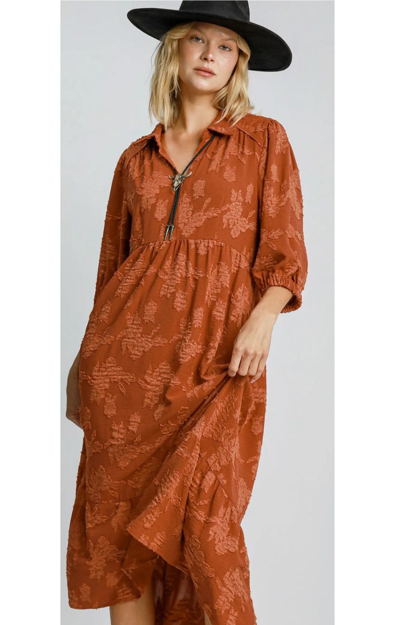 The Zoe Dress(Rust)