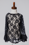 Girls Floral Lace Layering Top